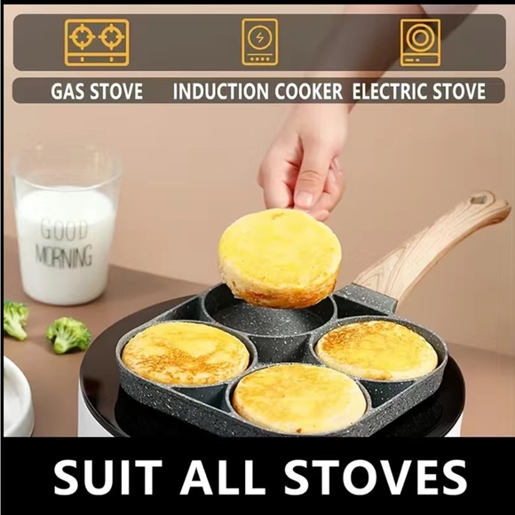 None stick egg frying pan, 4 Hole frying pan - Picture 5 of 5